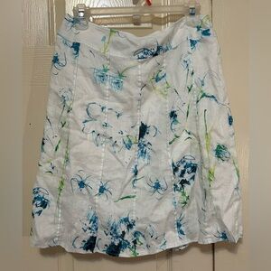 Ann Taylor Floral short casual work skirt size 10p